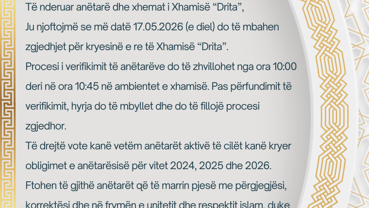 Zgjedhje për kryesi të re