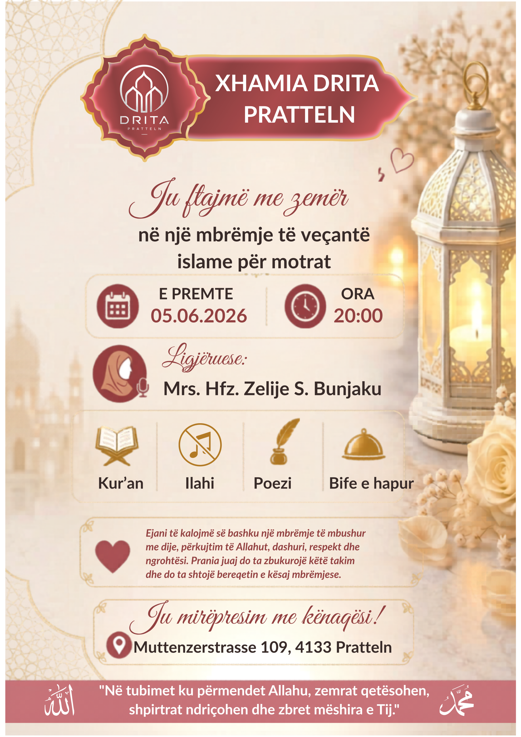 Mbrëmje Islame për Motrat dhe Gratë